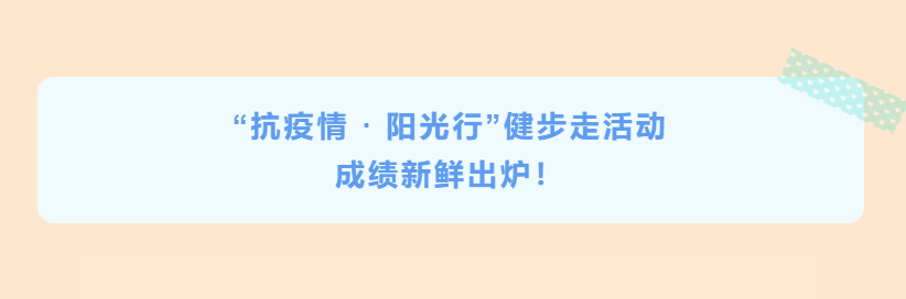 公司“抗疫情 · 陽光行”健步走活動(dòng)成績新鮮出爐！